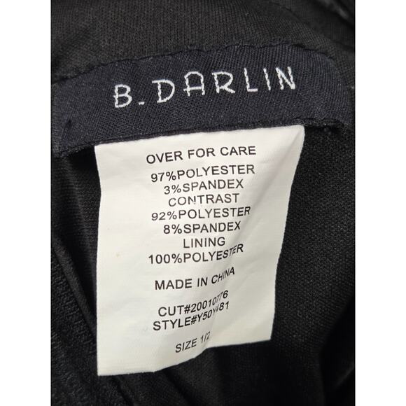 B Darlin' Black Short Sequin Party Dance Dress Size 1/2 Small - Picture 4 of 5